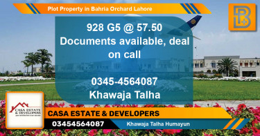 Residential Plot for Sale in Bahria Orchard, Lahore - (BP-65460)