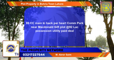 Residential Plot for Sale in Bahria Town, Lahore - (BP-65493)