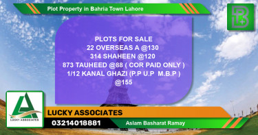 Residential Plot for Sale in Bahria Town, Lahore - (BP-65496)