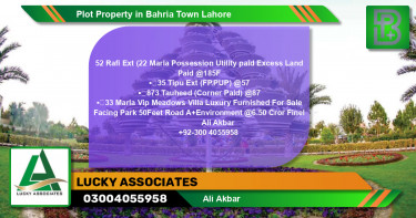 Residential Plot for Sale in Bahria Town, Lahore - (BP-65501)