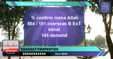 Residential Plot for Sale in Bahria Town, Lahore - (BP-65544)
