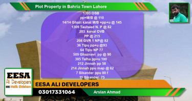 Residential Plot for Sale in Bahria Town, Lahore - (BP-65590)