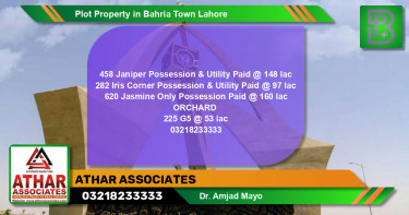 Residential Plot for Sale in Bahria Town, Lahore - (BP-65597)