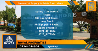 Commercial Property for Sale in Bahria Town, Lahore - (BP-65622)