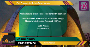 Residential Plot for Sale in Bahria Town, Lahore - (BP-65632)