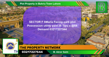 Residential Plot for Sale in Bahria Town, Lahore - (BP-65637)