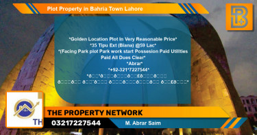 Residential Plot for Sale in Bahria Town, Lahore - (BP-65652)
