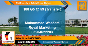 Residential Plot for Sale in Bahria Orchard, Lahore - (BP-65658)