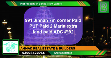 Residential Plot for Sale in Bahria Town, Lahore - (BP-65679)