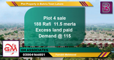 Residential Plot for Sale in Bahria Town, Lahore - (BP-65683)