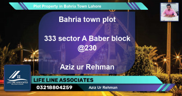 Residential Plot for Sale in Bahria Town, Lahore - (BP-65738)
