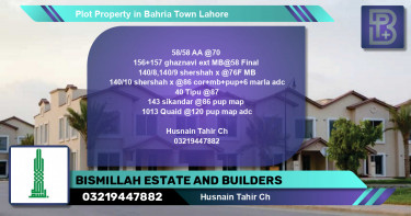 Residential Plot for Sale in Bahria Town, Lahore - (BP-65773)