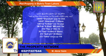 Residential Plot for Sale in Bahria Town, Lahore - (BP-65786)
