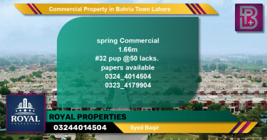 Commercial Property for Sale in Bahria Town, Lahore - (BP-65810)