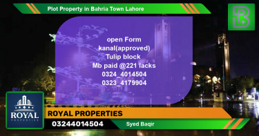 Residential Plot for Sale in Bahria Town, Lahore - (BP-65819)