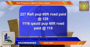 Residential Plot for Sale in Bahria Town, Lahore - (BP-65872)