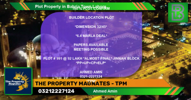 Residential Plot for Sale in Bahria Town, Lahore - (BP-65876)