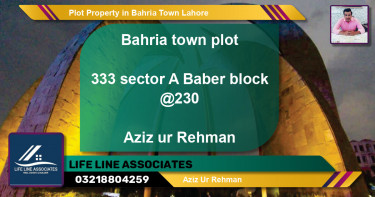 Residential Plot for Sale in Bahria Town, Lahore - (BP-65877)