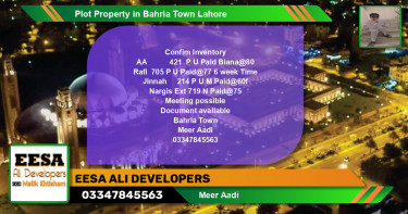 Residential Plot for Sale in Bahria Town, Lahore - (BP-65881)