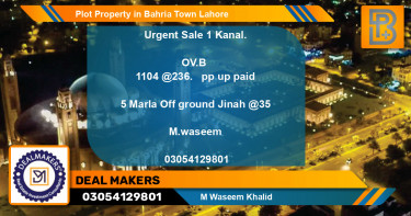 Residential Plot for Sale in Bahria Town, Lahore - (BP-65899)