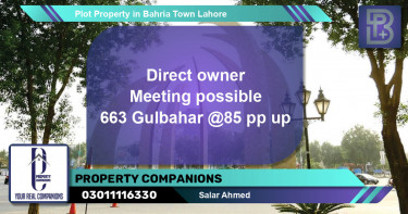Residential Plot for Sale in Bahria Town, Lahore - (BP-65907)