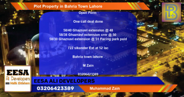 Residential Plot for Sale in Bahria Town, Lahore - (BP-65914)