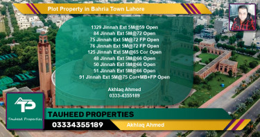 Residential Plot for Sale in Bahria Town, Lahore - (BP-65929)