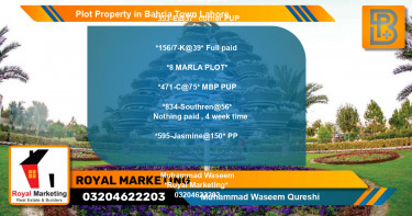 Residential Plot for Sale in Bahria Town, Lahore - (BP-65942)