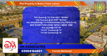 Residential Plot for Sale in Bahria Town, Lahore - (BP-65943)