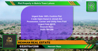 Residential Plot for Sale in Bahria Town, Lahore - (BP-65974)
