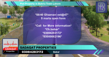 Residential Plot for Sale in Bahria Town, Lahore - (BP-65980)