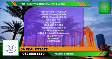 Commercial Plot for Sale in Bahria Orchard, Lahore - (BP-65984)