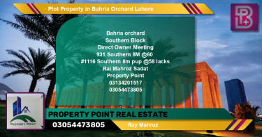 Residential Plot for Sale in Bahria Orchard, Lahore - (BP-65999)
