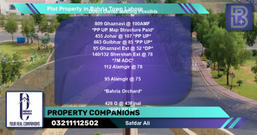 Residential Plot for Sale in Bahria Town, Lahore - (BP-66006)