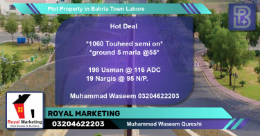 Residential Plot for Sale in Bahria Town, Lahore - (BP-66063)