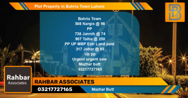 Residential Plot for Sale in Bahria Town, Lahore - (BP-66066)