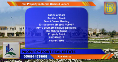 Residential Plot for Sale in Bahria Orchard, Lahore - (BP-66083)
