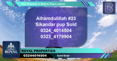 Residential Plot for Sale in Bahria Town, Lahore - (BP-66121)