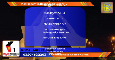 Residential Plot for Sale in Bahria Town, Lahore - (BP-66145)