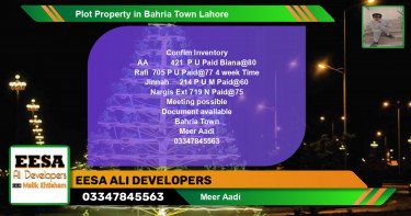 Residential Plot for Sale in Bahria Town, Lahore - (BP-66160)