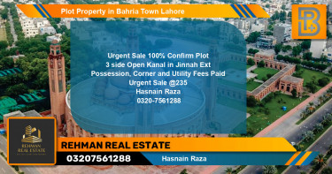 Residential Plot for Sale in Bahria Town, Lahore - (BP-66169)