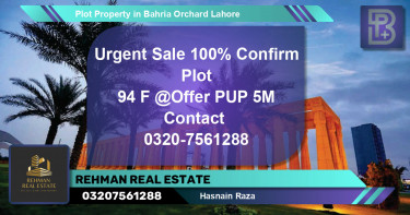 Residential Plot for Sale in Bahria Orchard, Lahore - (BP-66233)