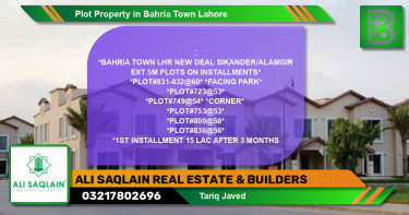 Residential Plot for Sale in Bahria Town, Lahore - (BP-66238)