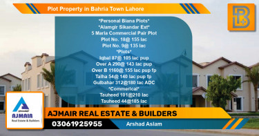 Commercial Plot for Sale in Bahria Town, Lahore - (BP-66260)
