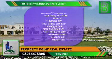 Residential Plot for Sale in Bahria Orchard, Lahore - (BP-66294)