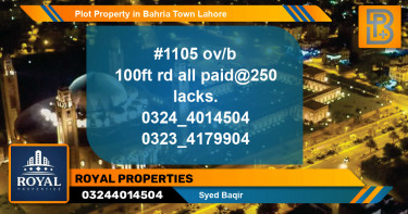 Residential Plot for Sale in Bahria Town, Lahore - (BP-66298)