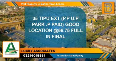 Residential Plot for Sale in Bahria Town, Lahore - (BP-66312)