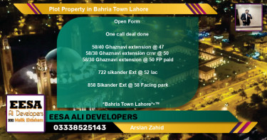 Residential Plot for Sale in Bahria Town, Lahore - (BP-66333)