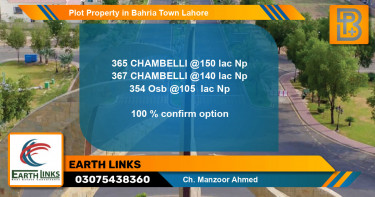 Residential Plot for Sale in Bahria Town, Lahore - (BP-66357)