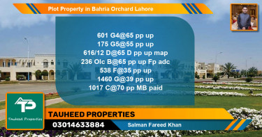 Residential Plot for Sale in Bahria Orchard, Lahore - (BP-66390)